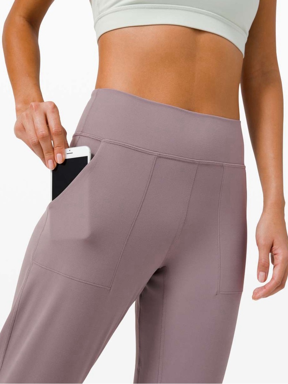 Lululemon Align High Rise Jogger Crop Pant Purple Lunar Rock Size 8 - Picture 2 of 10